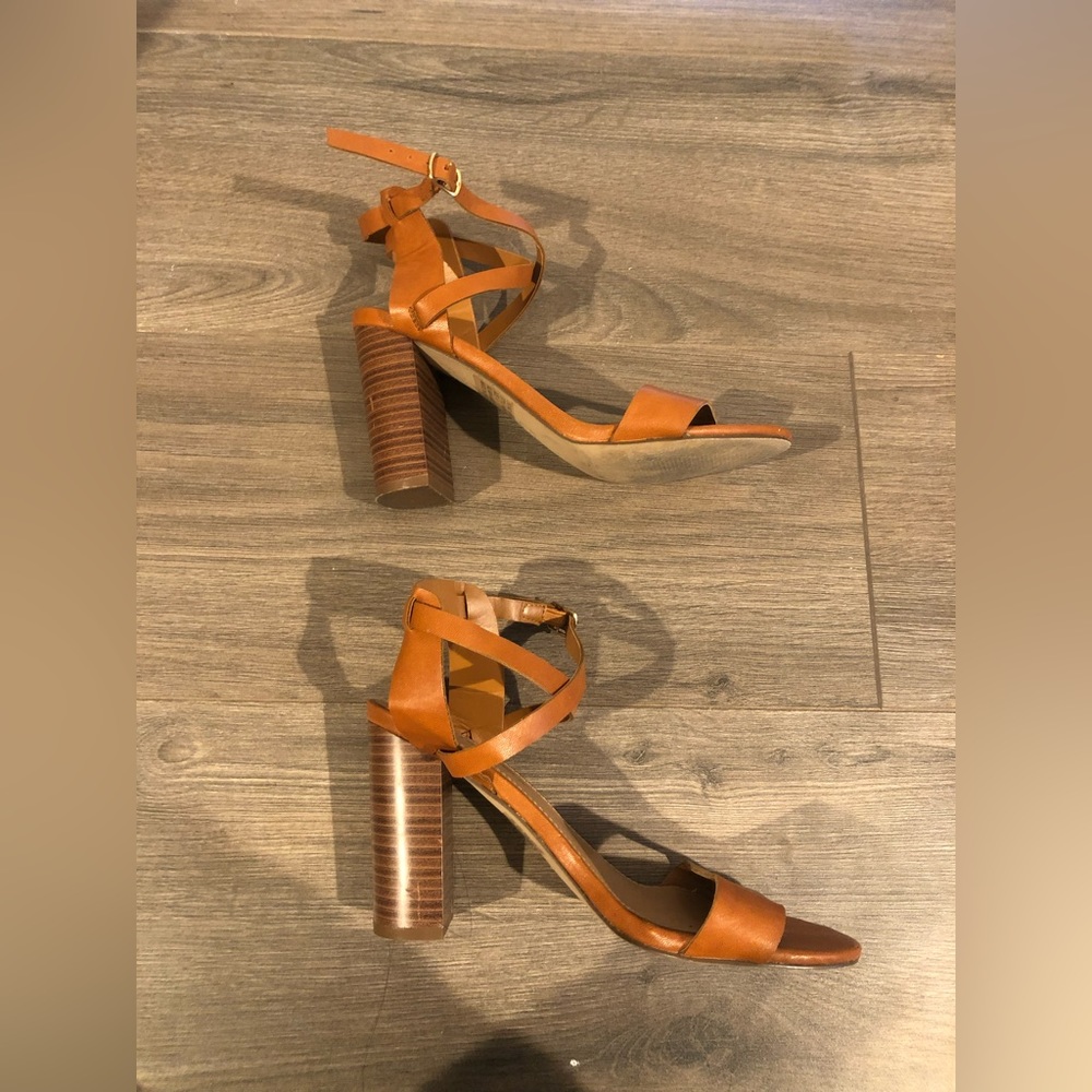 Brown strappy heels size 6